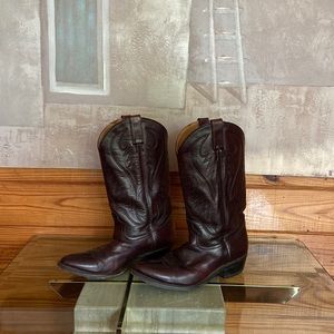 Vintage Black Cherry Cowboy Boots
